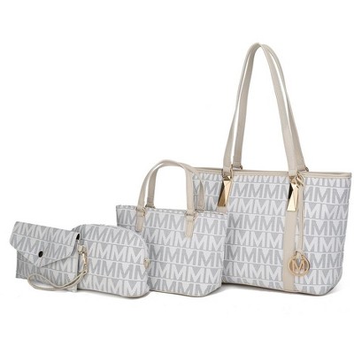 MKF Collection Marimar  M Signature Vegan Leather Women’s Tote – 4 Pcs set Handbag by Mia K