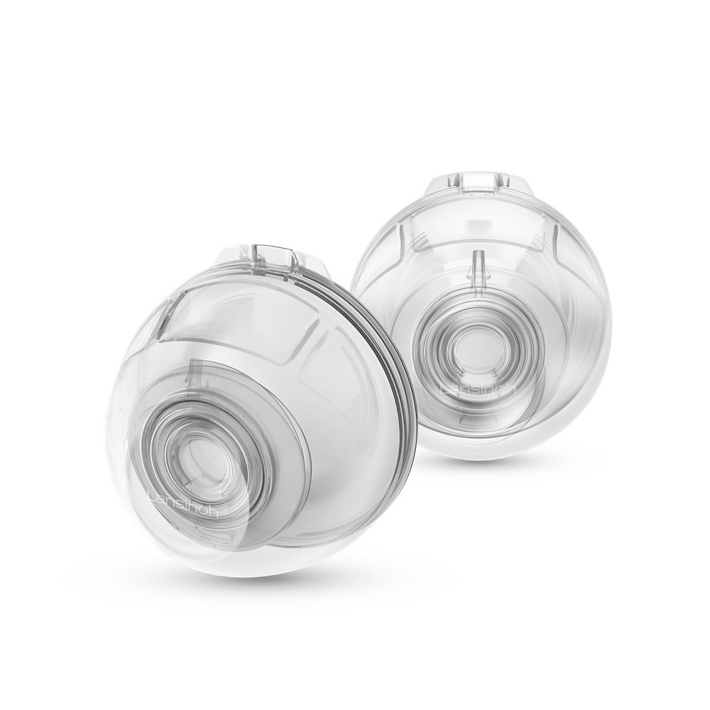 Lansinoh Wearable Pump Replacement Cups with Flanges, Postpartum Essentials - 2ct