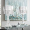 360 Lighting Baroque Accent Table Lamps 20" High Set of 2 Clear Acrylic See Through for Living Room Family Bedroom Bedside Nightstand - 2 of 4
