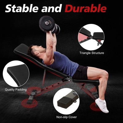 Weight Bench For Home Gym, Adjustable And Foldable Weight Bench, Multi-Purpose Workout Bench