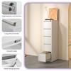 NicBex 3 Drawer Mobile File Cabinet with Lock Metal Filing Cabinets Under Desk Storage for Home Office Organizer - 4 of 4