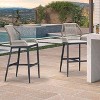 PURPLE LEAF 2 Pieces Bar Stools Patio Modern Rattan Barstools Aluminum Woven Tall Bar Chairs with Cushions for Outdoor Kitchen Island Garden - 2 of 4