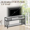 58 Inch TV Stand for 65 Inch TVs – Rustic Wooden Media Console with 3-Tier Open Shelves & 4-Tube Support, Modern Media Console Table - 3 of 4