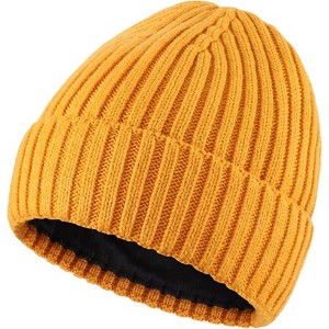 ZUPPAD Adult General Sizing Fleece Lined Cuffed Beanie Hat for Men Women Knitted Winter Wool Beanies Skull Cap Warm Watch Hats 1 Pack - 1 of 4