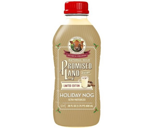 Promised Land Holiday Egg Nog Ultra Pasteurized Natural Milk - 28 fl oz
