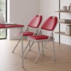 Whizmax Folding Chairs 2 Pack, Metal Foldable Chair with Cushion and Non-Slip Feet Pads, PU Party Chairs for Indoors and Outdoors, Dining Room - 4 of 4