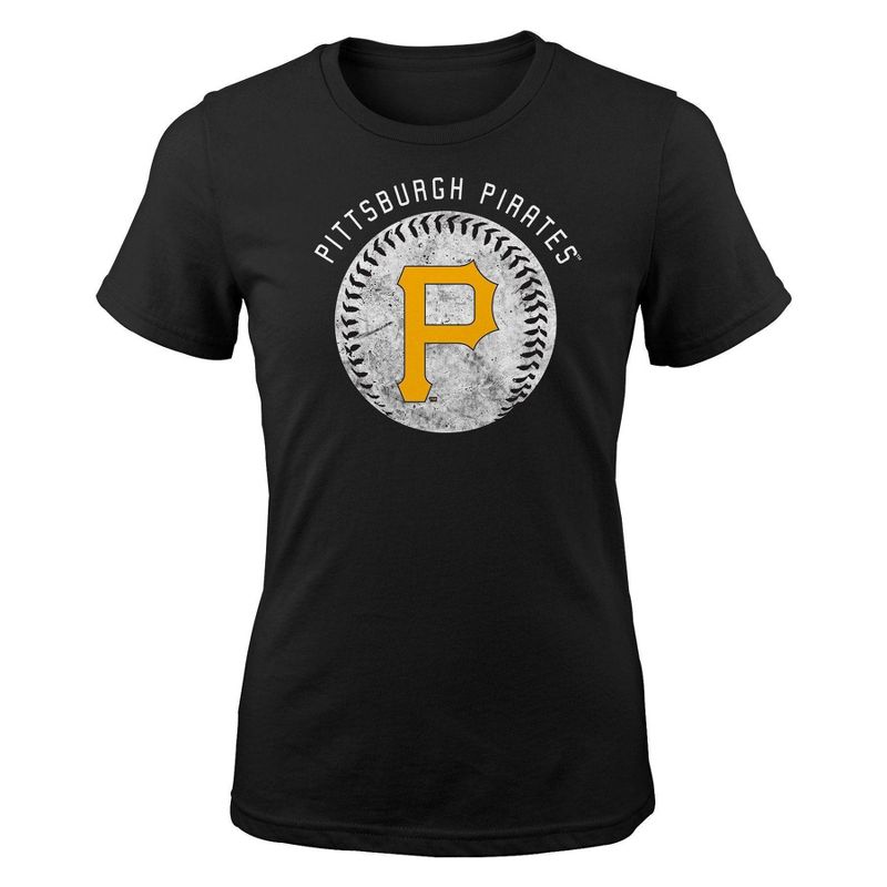 MLB Pittsburgh Pirates Girls&#39; Crew Neck T-Shirt, 1 of 2