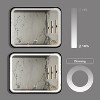 40X32 inch Bathroom Led Classy Vanity Mirror with High Lumen,Black metal frame,Dimmable Touch,Wall Switch Control, Anti-Fog - 4 of 4