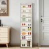 Foldable Shoe Rack Organizer for Closet,Stackable Sneaker Storage Boxes with Door,Easy Assembly,Plastic Boot Organizer Boxes for Hallway,Closet - 2 of 4