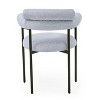 CAVINAS Modern Upholstered Dining Chair with Chrome Metal Legs, Padded Seat and Backrest - 4 of 4