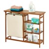 mDesign Bamboo Freestanding Laundry Furniture Storage & Hamper - 4 of 4