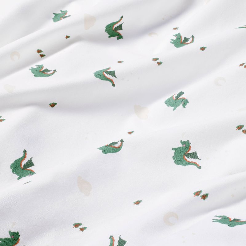 Cotton Fitted Crib Sheet - Dragons - Cloud Island&#8482;, 4 of 6