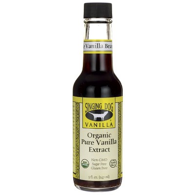 Singing Dog Vanilla Organic Pure Vanilla Extract 5 fl oz Liq.