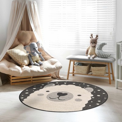 Hauteloom Round Area Rug   Black