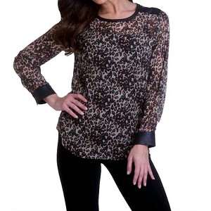 Women's Long Sleeve Crew Tunic - ANGEL - 1 of 2