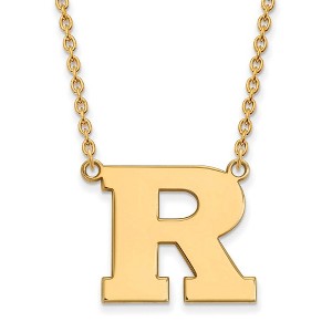 Black Bow Jewelry 10k Yellow Gold Rutgers Scarlet Knights NCAA Necklace 18 Inch - 1 of 4