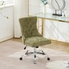 Ridstar Modern Chenille Upholstered Adjustable Swivel Home Office Chair with Metal Base-Green - 2 of 4