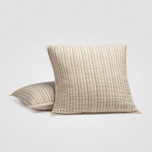 Crane Home | Coastal Stitch Euro Sham Set - Euro - 1 of 4