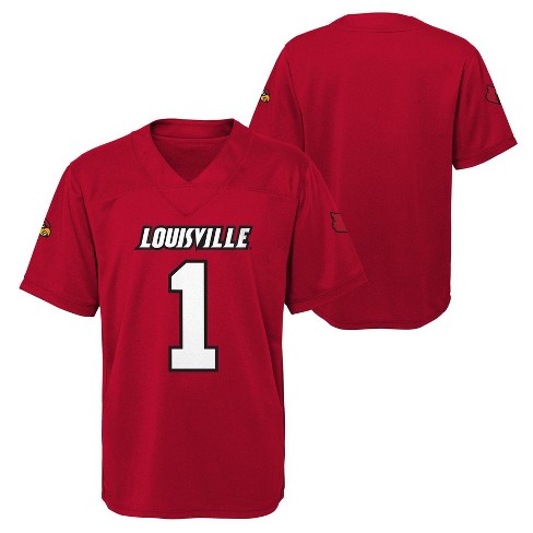 Louisville Cardinals Womens Arch Over V-Neck T-Shirt