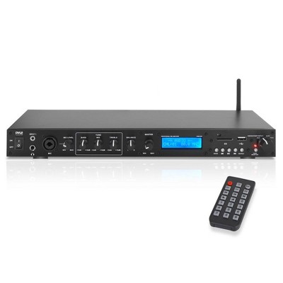 Photo 1 of Pyle PPRE70BT Bluetooth Pro Audio Power Preamplifier Receiver System w/ Remote Control, LCD Display, & Rack Mounts for Home Studio Wireless Streaming