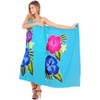 LA LEELA Women's Summer Sarong Bikini Wraps Cover up Skirt Wrap Swimwear Swimsuit Beach Coverup for Women One Size Multicolored, Floral - 3 of 4