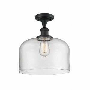 Bell - 1 Light Semi-Flush Mount In Industrial Style-12 Inches Tall and 12 Inches Wide - 1 of 1