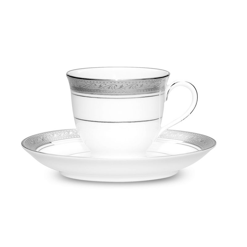 Noritake Crestwood Platinum After-Dinner/Espresso Cup & Saucer, 1 of 4