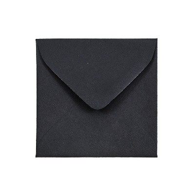 JAM Paper 3.125 x 3.125 Mini Square Invitation Envelopes Black Linen V01200I
