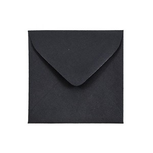 JAM Paper 3.125 x 3.125 Mini Square Invitation Envelopes Black Linen V01200I - 1 of 2