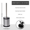 Evideco French Home Goods Sleek Toilet Brush Set with Stainless Steel Handle, Folding Lid, and Removable Insert - Compact Design for Modern Bathrooms - 3 of 4
