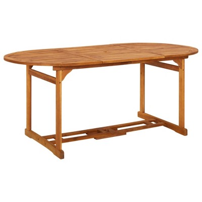 vidaXL Patio Dining Table 70.9 inches x35.4 inches x29.5 inches  Solid Acacia Wood