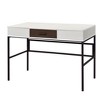 Vynxaria Ergonomic Two-Tone Desk Natural/Black Finish USB Port for Charging Productive Workspaces - 3 of 4