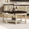 PAGED Vintage Style 2-Tier Wooden Coffee Table with Storage,Mid-Century Cocktail Table End Table Center Table for Living Room - 2 of 4