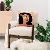 Mean Greens Square Throw Pillow Orange - Deny Designs - image 2 of 4