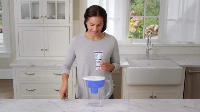 PUR 7 Cup Water Pitcher Filtration System White/Blue PPT700W, 2 of 12, play video