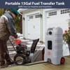 Fuel Caddy, 15 Gallon Portable Gas Can Fuel Tank Container with Fluid Transfer Siphon Pump and 10ft. Delivery Hose, Diesel Storage Can - 4 of 4