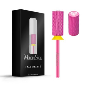 MelodySusie Large Barrel 3/32'' Tungsten Carbide Nail Drill Bit, Crystal Top Heart Shape, for Fast Remove Acrylic Gel, Cuticle Gel Polishing - 1 of 4
