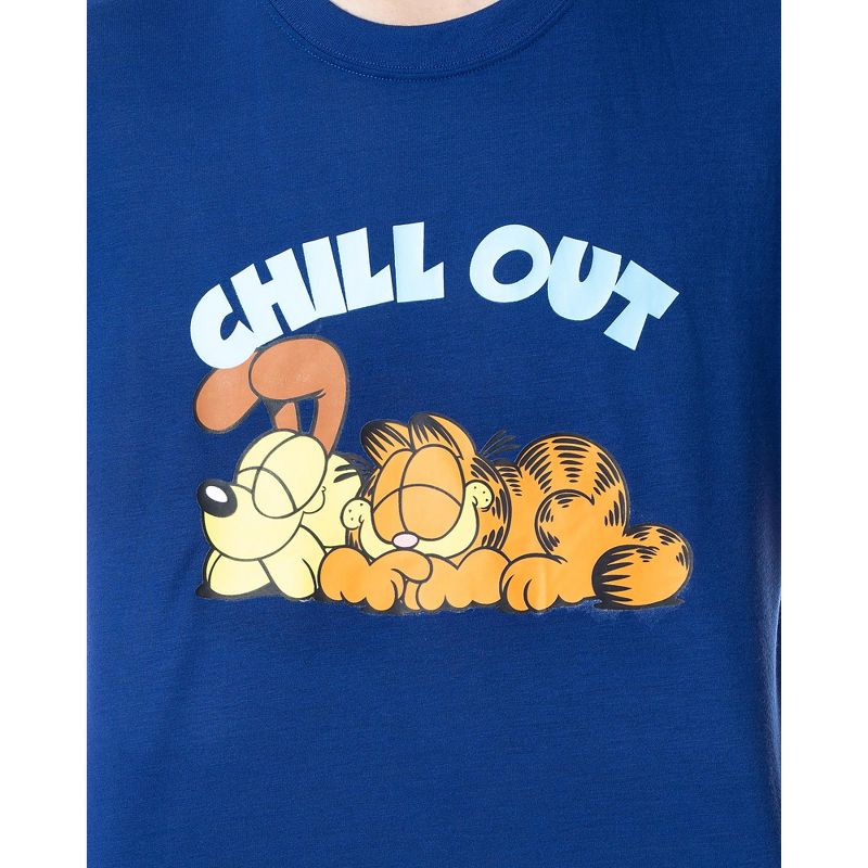 Nickelodeon Mens' Garfield Odie Comic Strip Chill Out Sleep Pajama Set Multicolored, 2 of 6