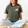Snowman Family - Women's Garment Dyed Graphic T-Shirt - 3 of 4