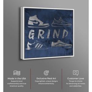 Notoriart Grind Sneakers Navy Wall Art Framed - 1 of 4