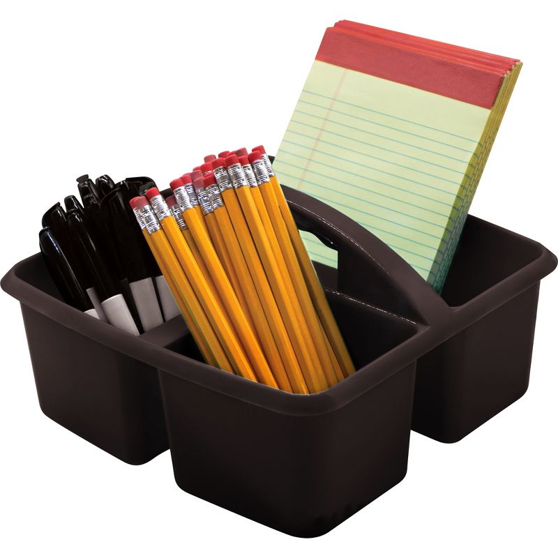 Teacher Created Resources® Plastic Storage Caddy, Black, Pack of 6, 3 of 7