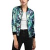 INSPIRE CHIC Women's Stand Collar Floral Prints Zip Up Lightweight Short Jacket - 2 of 4