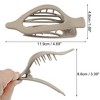 Unique Bargains Women's Plastic Hair Claws 4.69"x1.89"x1.02" 3Pcs - 4 of 4