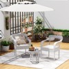 Whizmax  3 Pieces Patio Furniture Set, Indoor/Outdoor Rattan Sectional Sofa Conversation Bistro Set for Garden Balcony Backyard Porch Lawn - 3 of 4