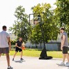 Soozier Portable Basketball Hoop, 9.6-11.5' Adjustable Height Backboard, Basket Goal on Wheels for Indoor Outdoor with Ball Rebounder & Holder - 2 of 4