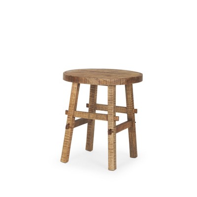 HomeRoots 23" Brown Distressed Solid Wood End Table