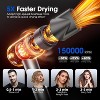 Teendow 1500W Hair Dryer, Professional Ionic Hair Dryer for Fast Drying, High Speed Hair Blow Dryer with Diffuser for Home Salon Travel, Sliver - 2 of 4