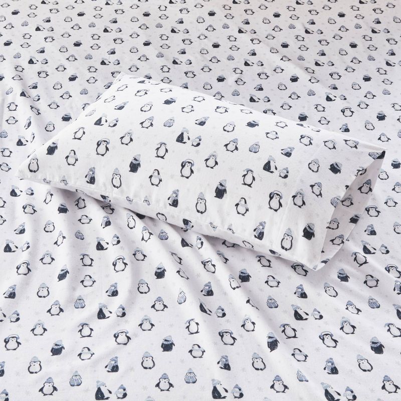 Printed Cotton Flannel Sheet Set, 5 of 6