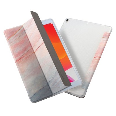 Insten Tablet Case Compatible with iPad 10.2" 8th & 9th Generation, Multifold St&, Magnetic Cover Auto Sleep/Wake, Shock Resistant, Pink Marble