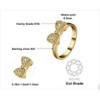 14k Yellow Gold Plated 925 Sterling Silver Rings for Women, Cubic Zirconia Promise Rings - 2 of 4